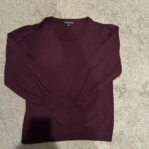 Adrianna Papell Deep Burgundy Balloon Sleeve Sweater